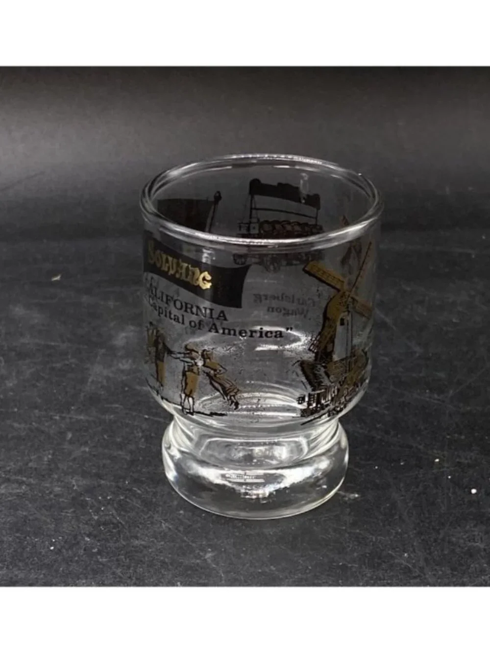 Solvang California State Landmark Windmill Shot Glass Danish Capitol of America